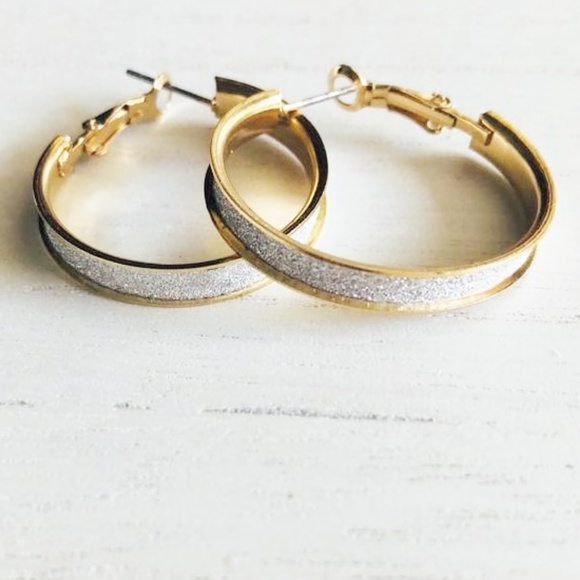 Alquimia Jewelry - 3 /35 BUNDLE GOLD DIAMOND PAVED SMALL HOOPS